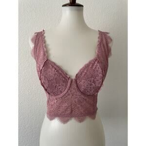 Victoria's Secret Bra Demi Lace Floral Semi Sheer Lingerie